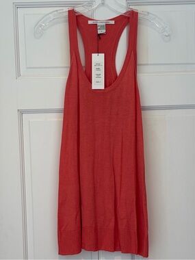NWT Diane Von Furstenberg DVF Coral Silk Cashmere Blend Danica top